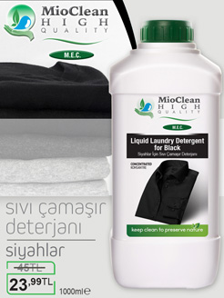 Mioclean Siyahlar için Sıvı Çamaşır Deterjanı 1000 ML